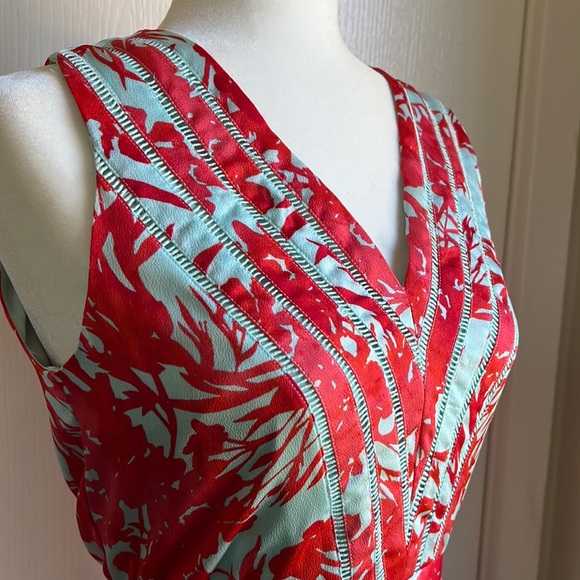 Banana Republic Satin Midi Vee Dress - Picture 4 of 6